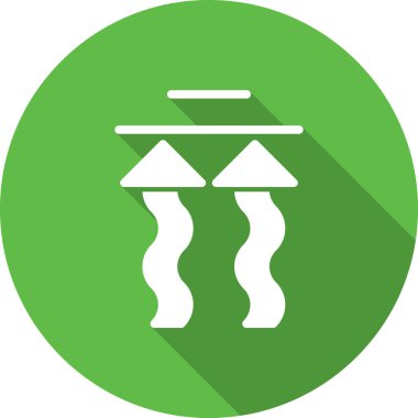 Mantar düz vektör simgesi