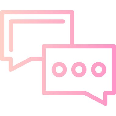 Sohbet simgesi vektör illüstrasyonu