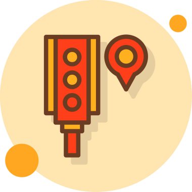 Navigasyon konumu pin simgesi - taslak biçimi