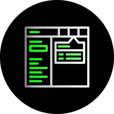 veri ve simgenin vektör illüstrasyonu