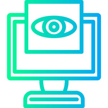 Bilgisayar. Web simgesi basit illüstrasyon