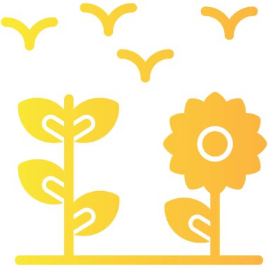 Bitki. Web simgesi basit illüstrasyon