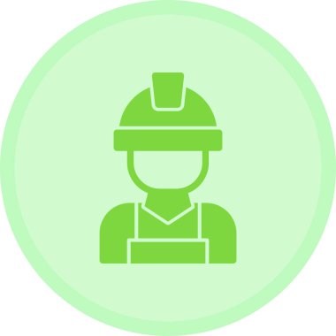 İşçi. Web simgesi vektör illüstrasyonu