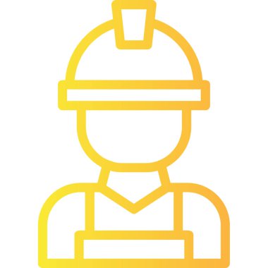 İşçi. Web simgesi basit illüstrasyon