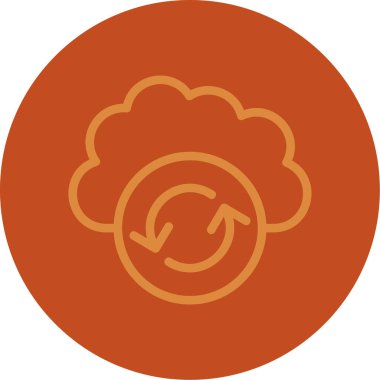 Bulut. Web simgesi basit illüstrasyon