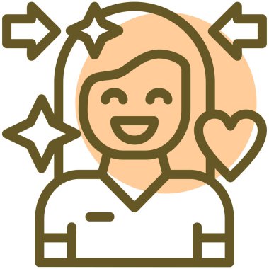 Bir kızın vektör illüstrasyonu