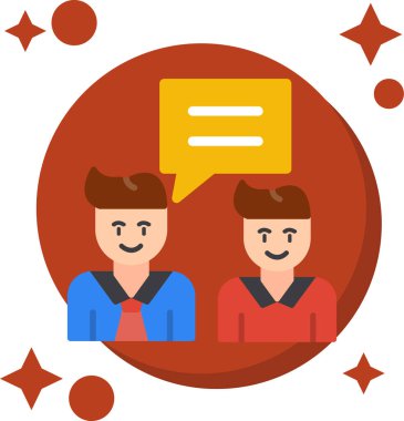 Sohbet simgesinin vektör illüstrasyonu