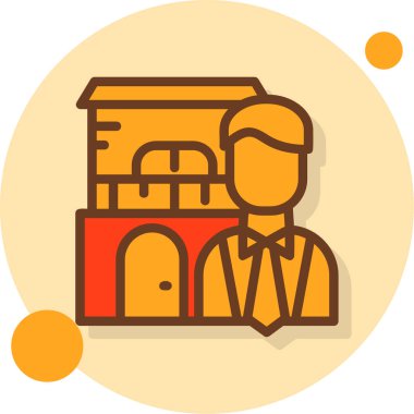 Bir ev simgesinin vektör illüstrasyonu