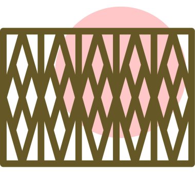 çit simgesi vektör illüstrasyonu