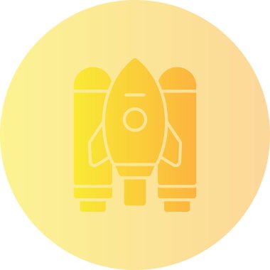 Uzay gemisi. Web simgesi basit illüstrasyon