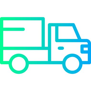 Kamyon. Web simgesi basit illüstrasyon