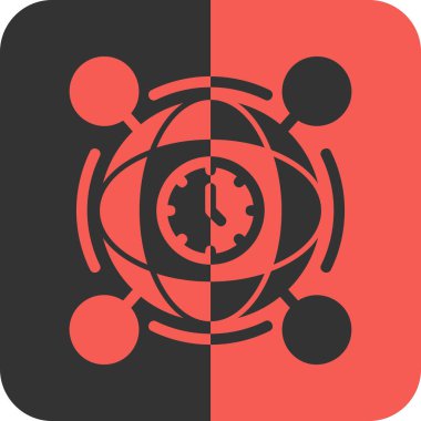 küresel ağ vektör simgesi. düz çizim grafik için izole edildi