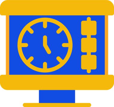 Saat. Web simgesi vektör illüstrasyonu