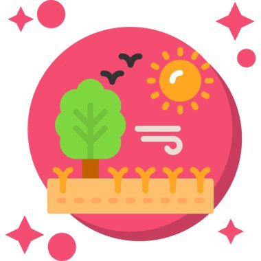 Taçlı bir bitkinin vektör çizimi.