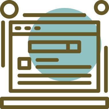 Web tarayıcı simgesi, vektör çizim