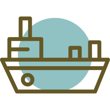 çapa vektör illüstrasyonlu gemi