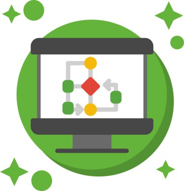 Basit ağ vektör simgesi