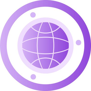 Gezegen. Web simgesi basit illüstrasyon