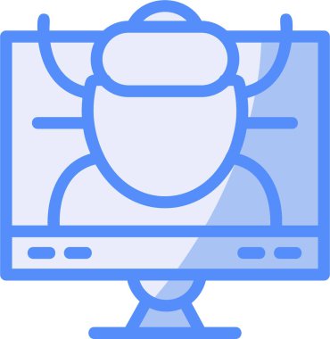 bilgisayar öğrenme simgesi, vektör illüstrasyonu