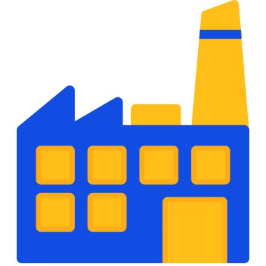 Fabrika. Web simgesi basit illüstrasyon