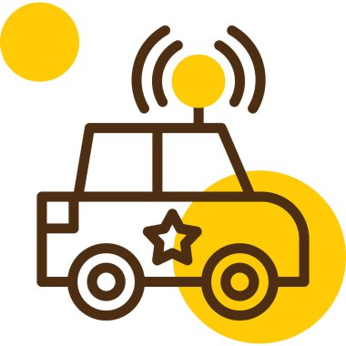 Araba simgesinin vektör illüstrasyonu