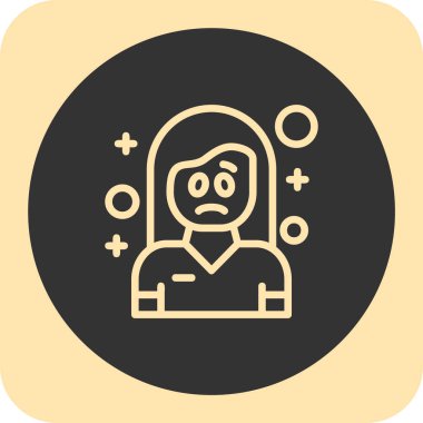 Bir kadın simgesinin vektör illüstrasyonu