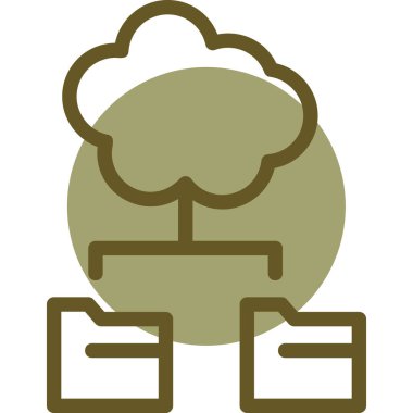 Bulut. Web simgesi basit illüstrasyon