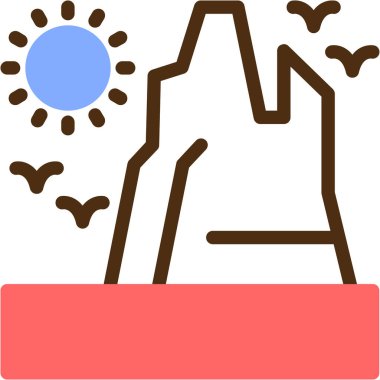 Bir ağacın karikatür simgesinin vektör çizimi