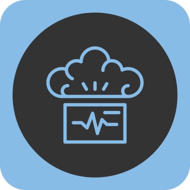 Bulut simgesi vektör illüstrasyonu