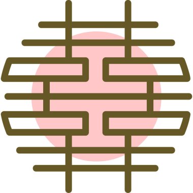 Bambu simgesi vektör illüstrasyonu