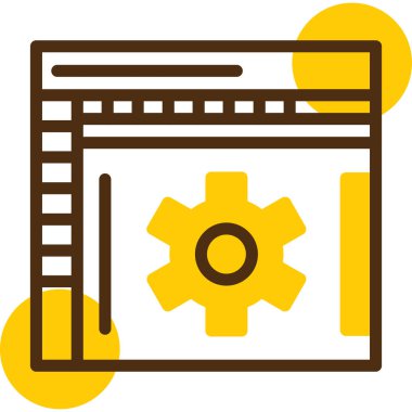 Tarayıcı. Web simgesi basit illüstrasyon