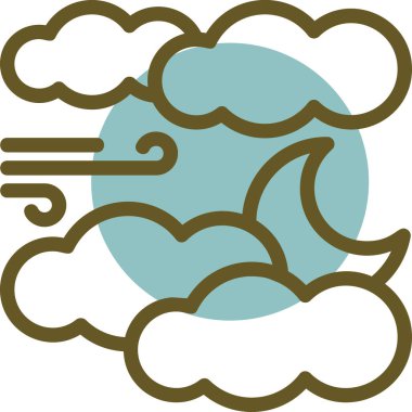 Bulutlar. Web simgesi basit tasarım