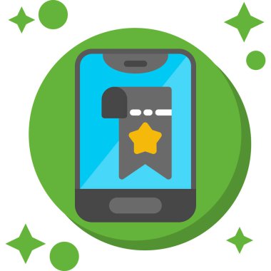 Rozet mobil simgesi vektör, logotype