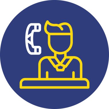 Telefon var. Web simgesi basit illüstrasyon