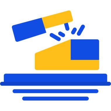 El ve kredi kartı ikonu. Düz renk tasarımı. vektör illüstrasyonu.