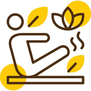 yoga poz simgesi, vektör illüstrasyonu