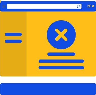tarayıcı simgesi, vektör illüstrasyonu