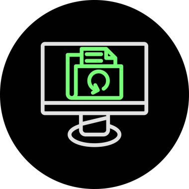 vektör lcd simgesi illüstrasyonu