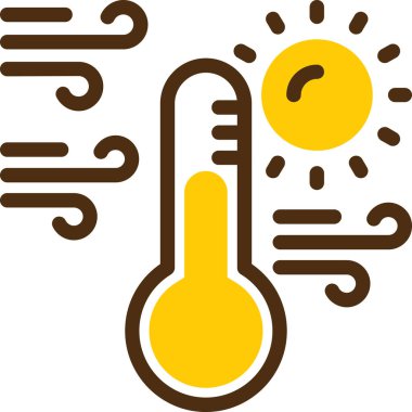 Termometre. Web simgesi basit illüstrasyon