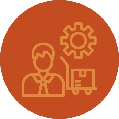 Bir insan simgesinin vektör illüstrasyonu