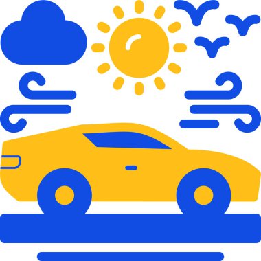 araba simgesi vektör illüstrasyonu