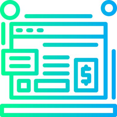 Ödeme dolar ödeme ikonu - taslak biçiminde