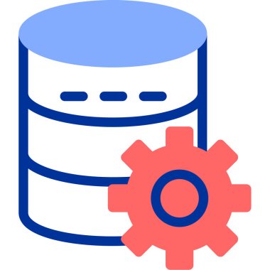 veritabanı sunucu simgesi düz biçimli