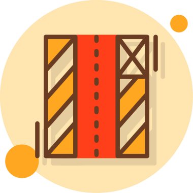 inşaat bariyeri yapı simgesi düz stil