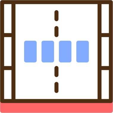 yol simgesi vektör illüstrasyonu