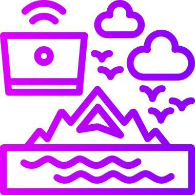 bulut simgesi, vektör illüstrasyonu