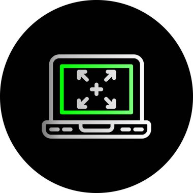 Basit illüstrasyon dizüstü simgesi