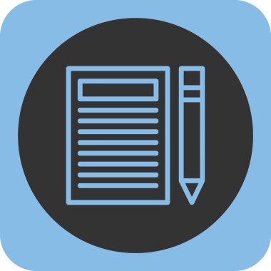 Soyut arkaplanda kalem simgesi izole edildi