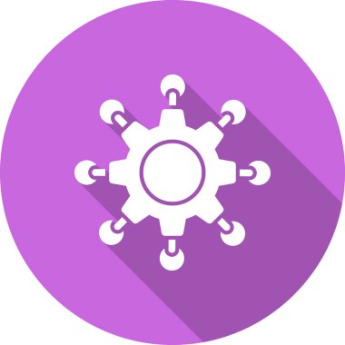 Düz stil dişli tekerlek simgesi