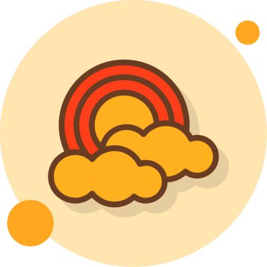 Bulut. Web simgesi basit illüstrasyon